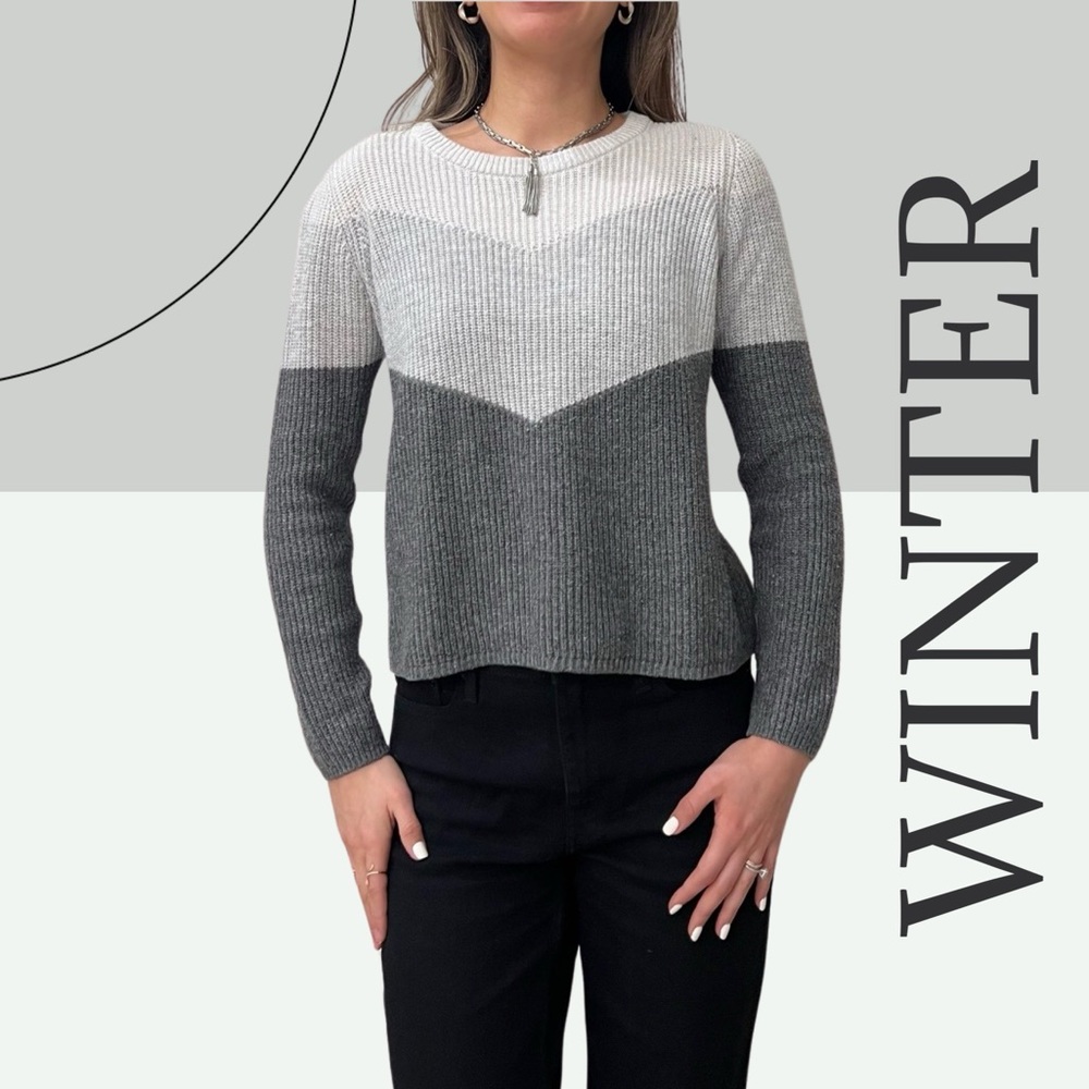 Design HISTORY Color Block Sweater